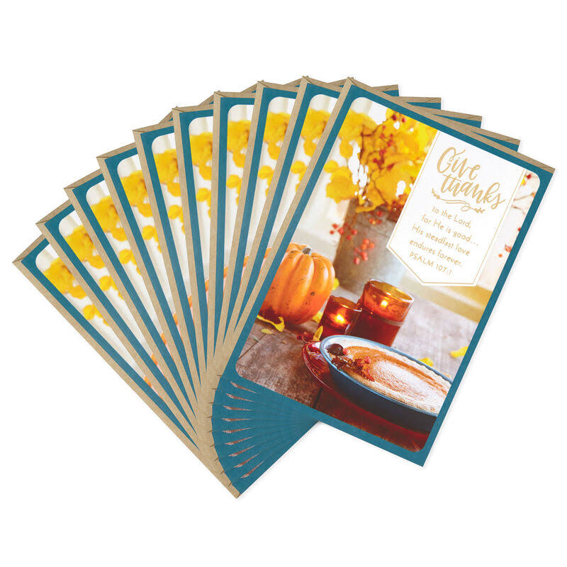 Hallmark Thanks and Blessings Religious Thanksgiving Cards (Pack of 10)