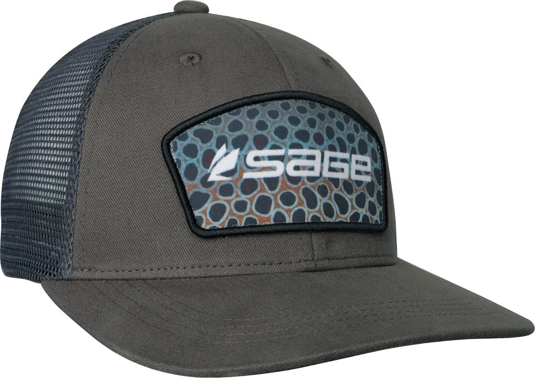 Sage Patch Trucker Green - Brown Trout One Size