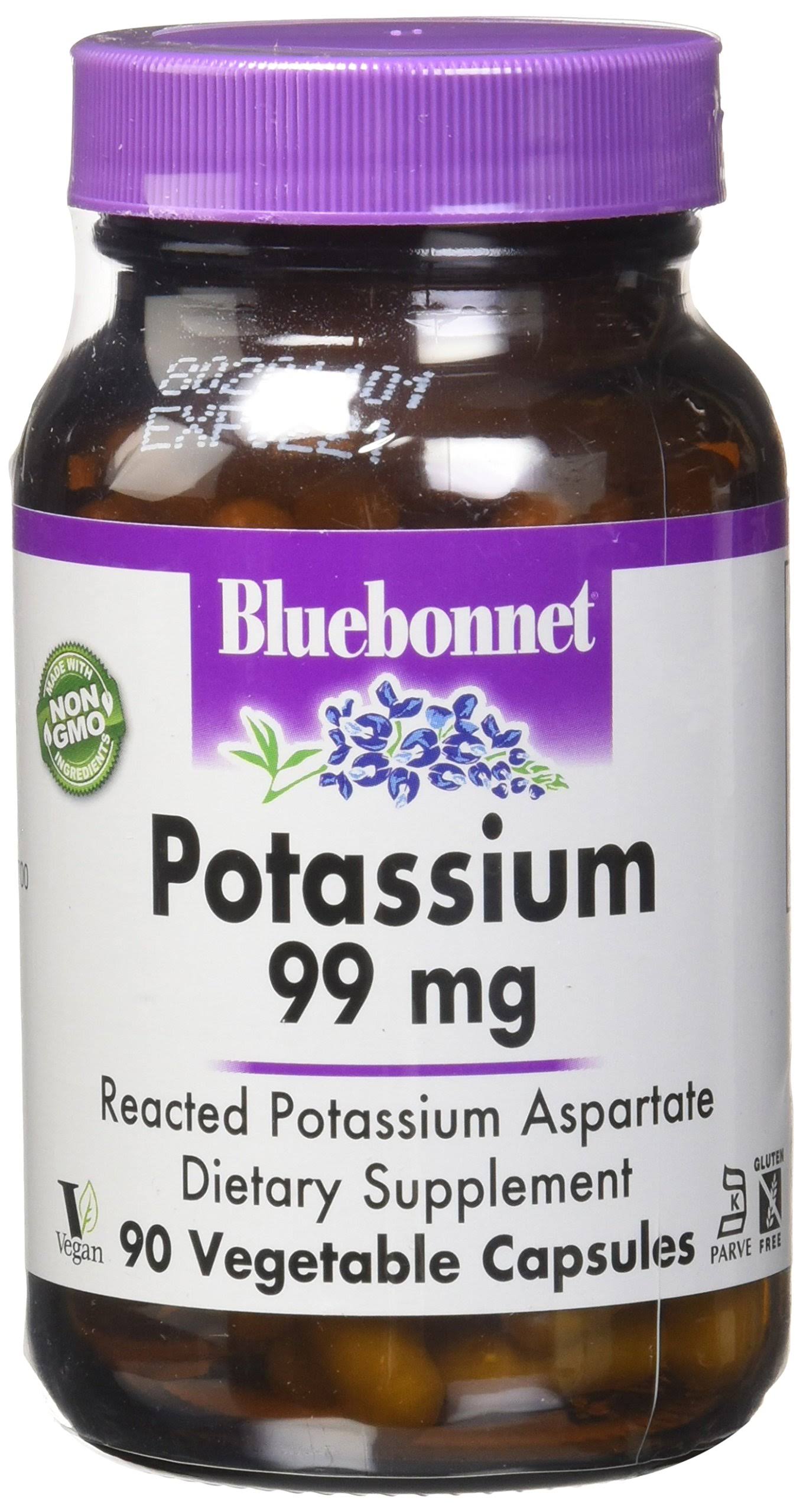 Bluebonnet Potassium Dietary Supplement - 90 Capsules