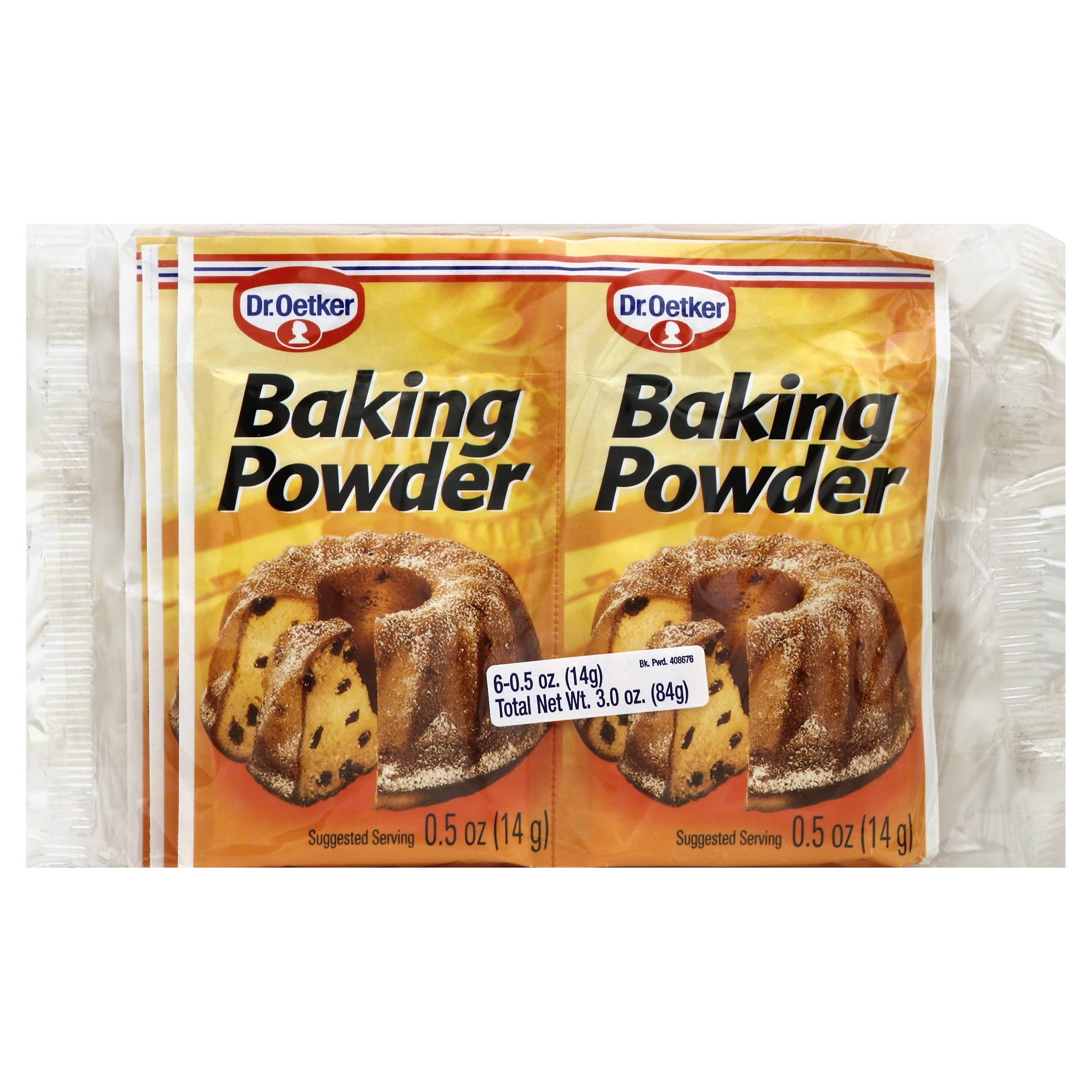 Dr Oetker Baking Powder - 6 pack, 0.5 oz packs