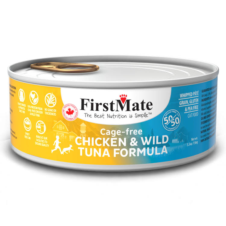 FirstMate-CAT-Canned Food 5.5 oz Chicken/Wild Tuna