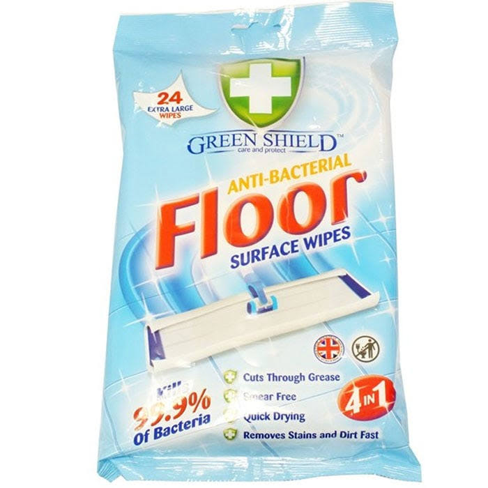 Greenshield Anti Bacterial Floor Surface Wipes - 24ct