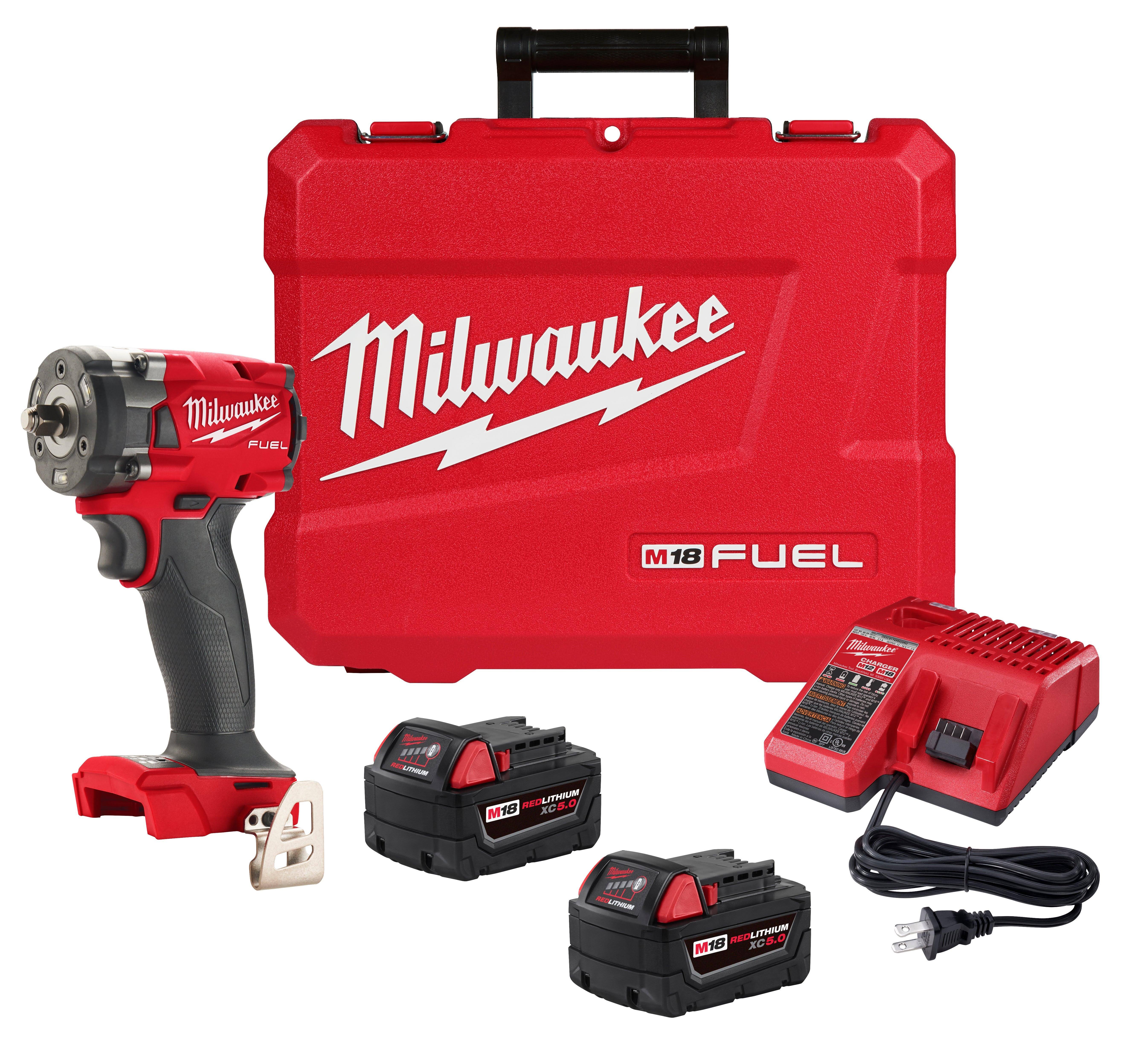 Milwaukee 2854 22 M18 Fuel Gen 3 18V Li Ion 3 8 in Compact Impact Wrench Kit