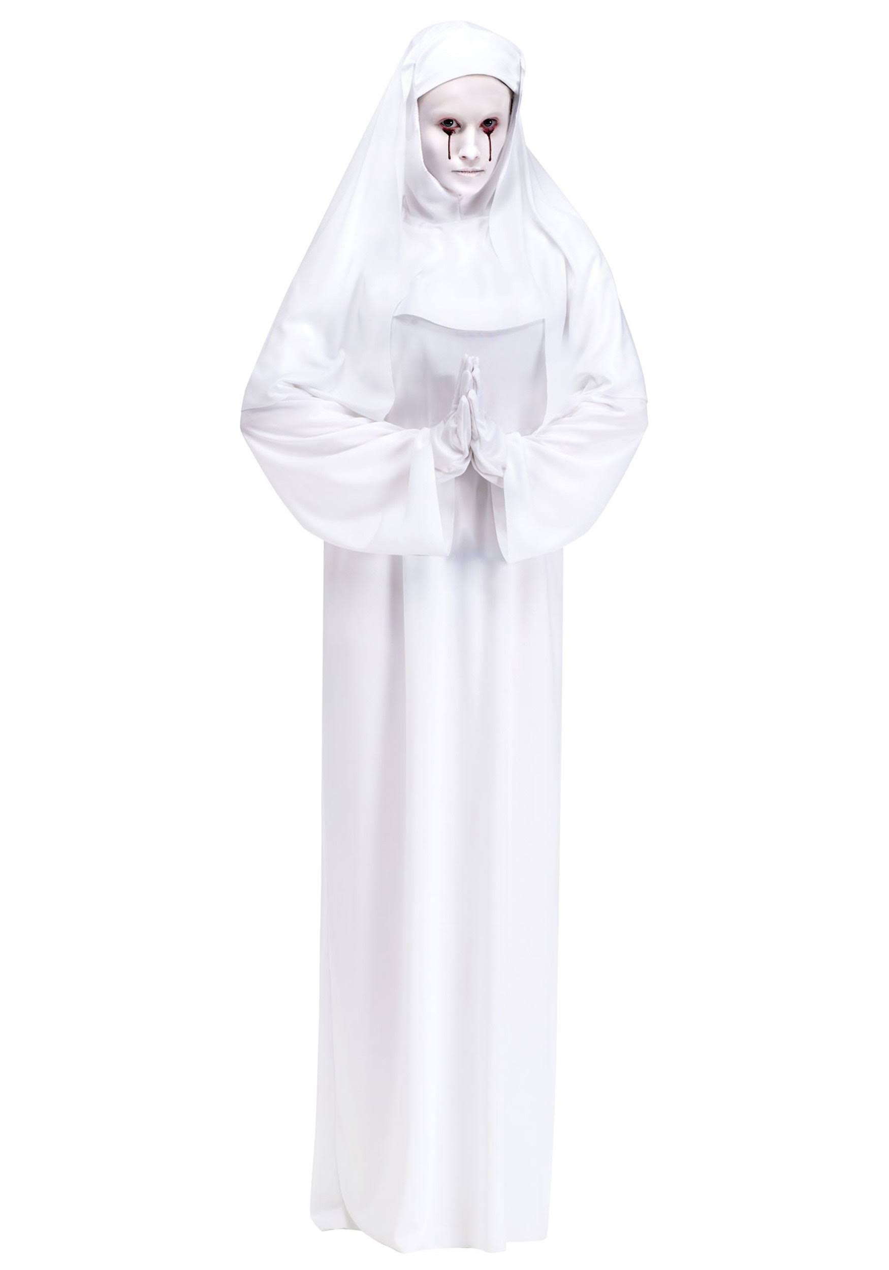 Scary Mary White Nun Adult Costume