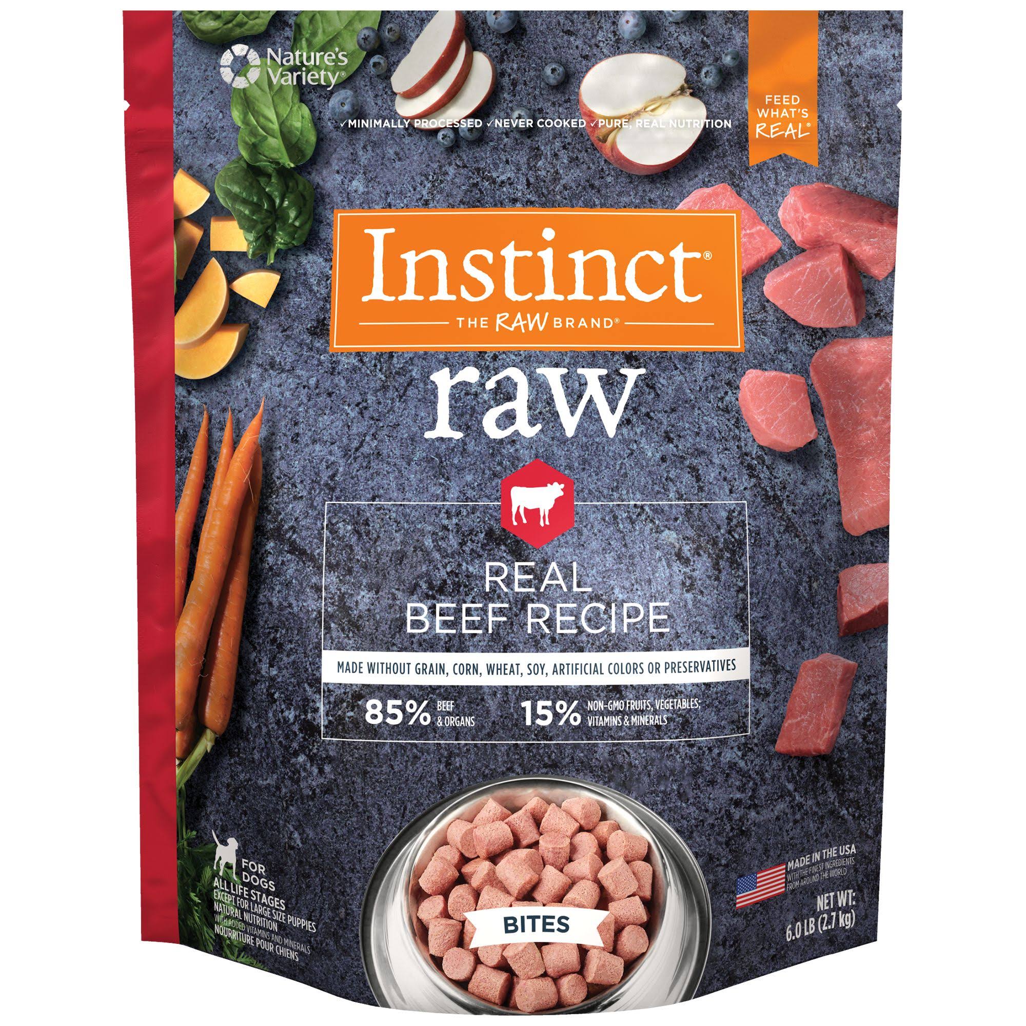 Instinct Frozen Raw Dog Food - Natural, Grain Free, Beef