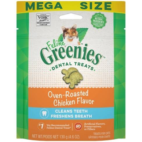 Greenies Feline Dental Treats Oven Roasted Chicken Flavor for Cats