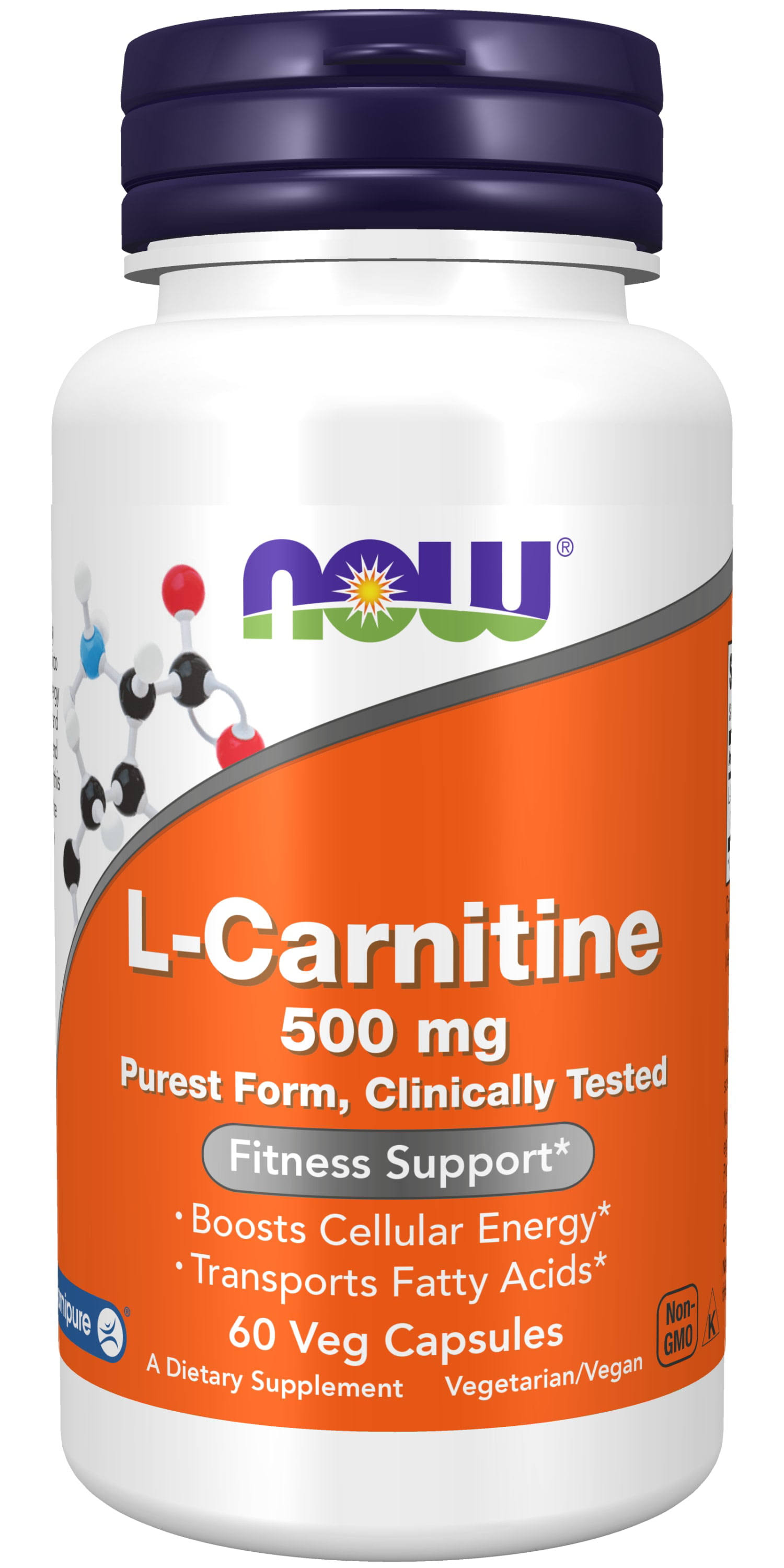 Now L-Carnitine, 500 mg, Vcaps - 60 vcaps
