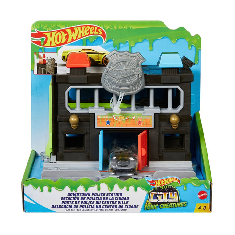 Hot Wheels City Downtown Police Station Playset