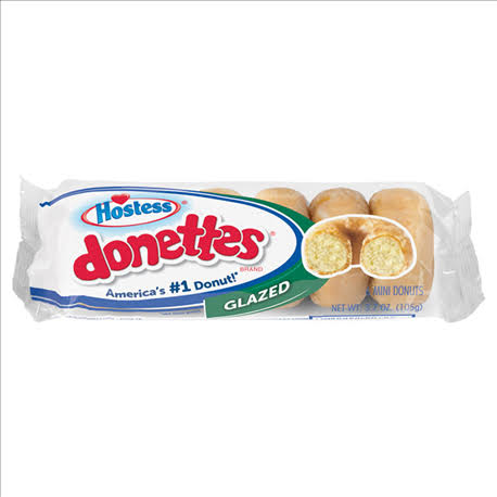 Hostess Donettes Mini Donuts - Glazed, 6 Count, 10 Pack
