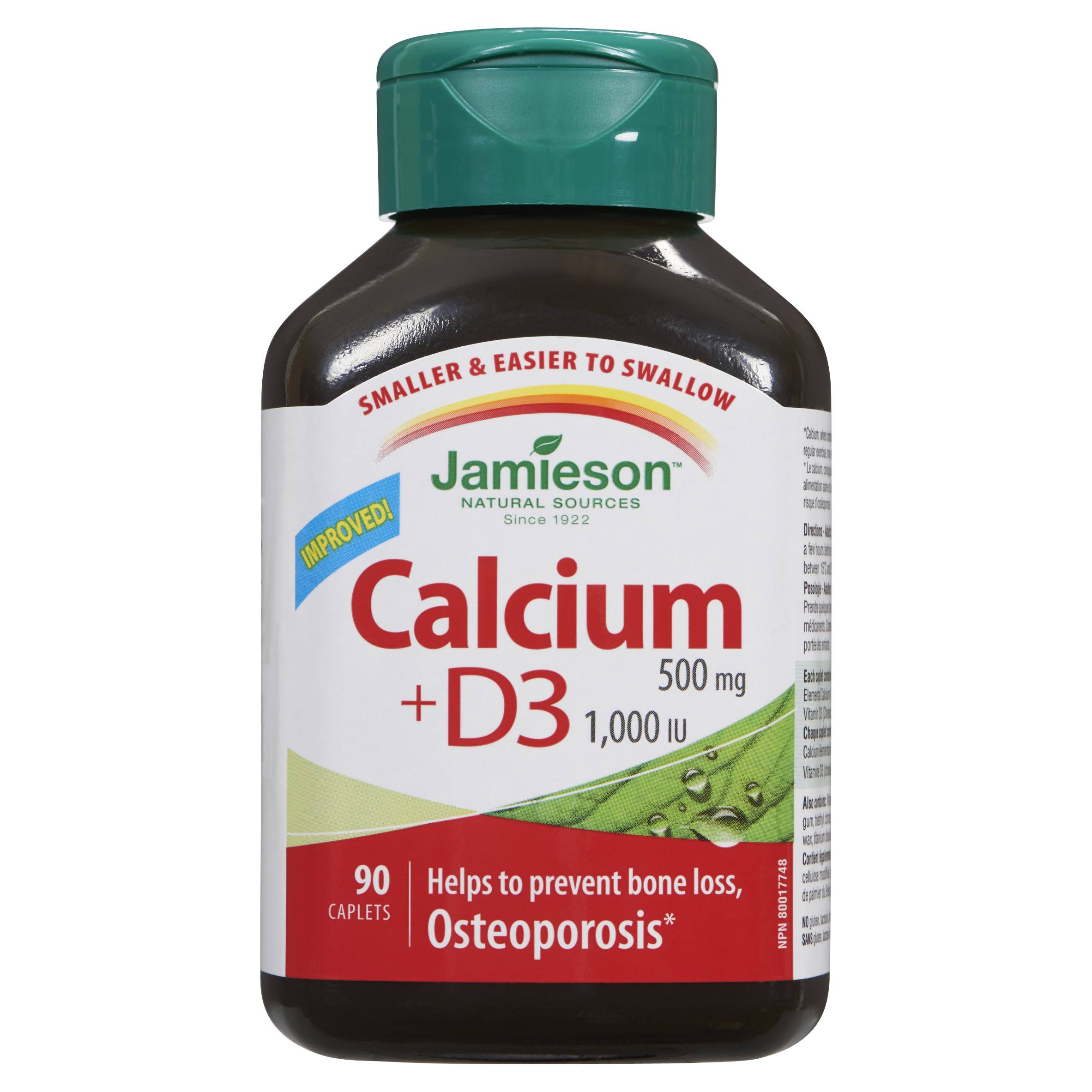 Jamieson Calcium and Vitamin D3 Dietary Supplement - 500mg, 90ct