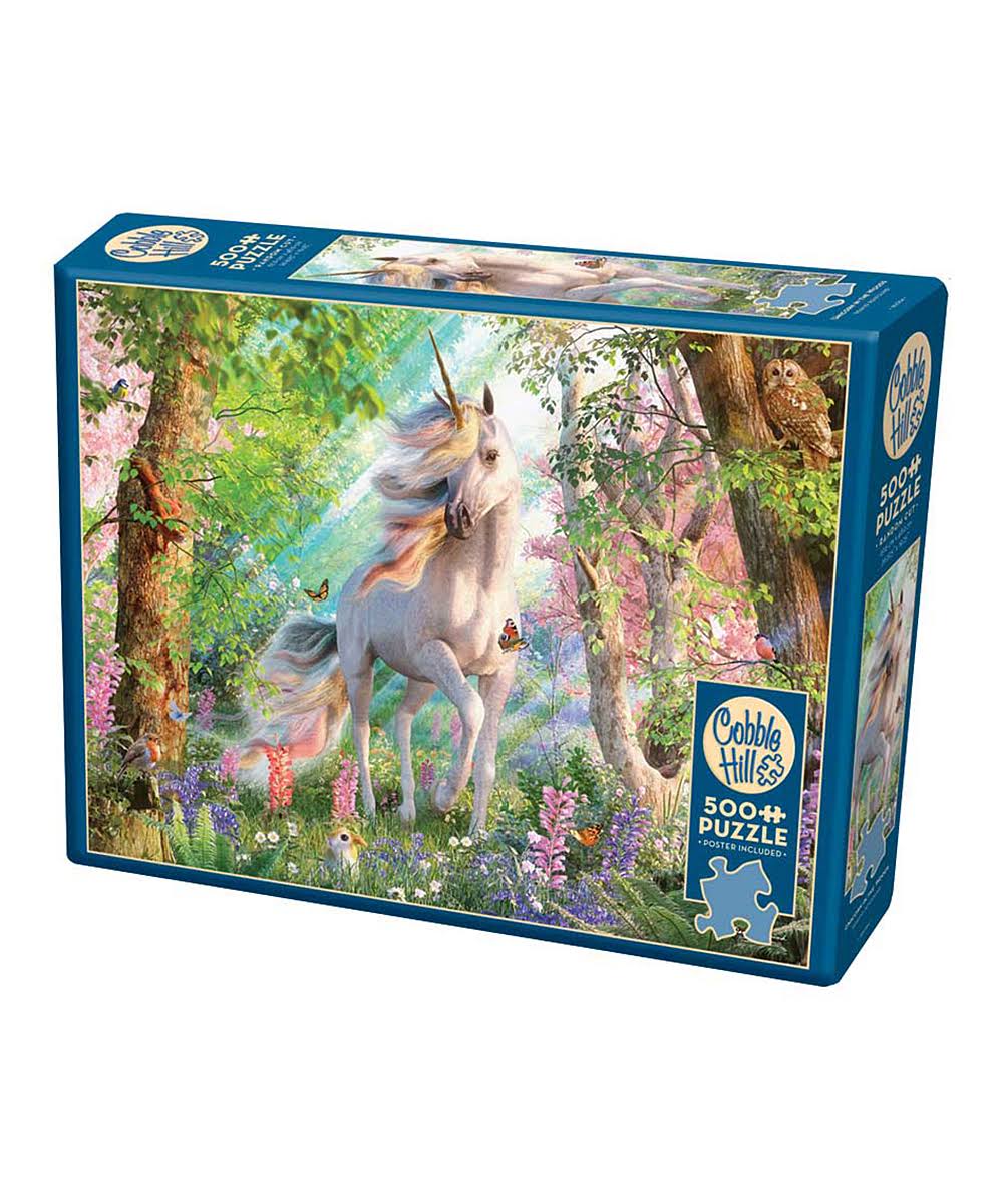 Cobble Hill - 500 Piece Puzzle (Unicorn in The Woods)