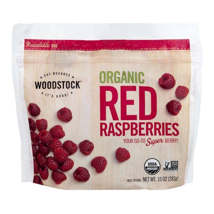 Woodstock: Organic Frozen Red Raspberries, 10 oz