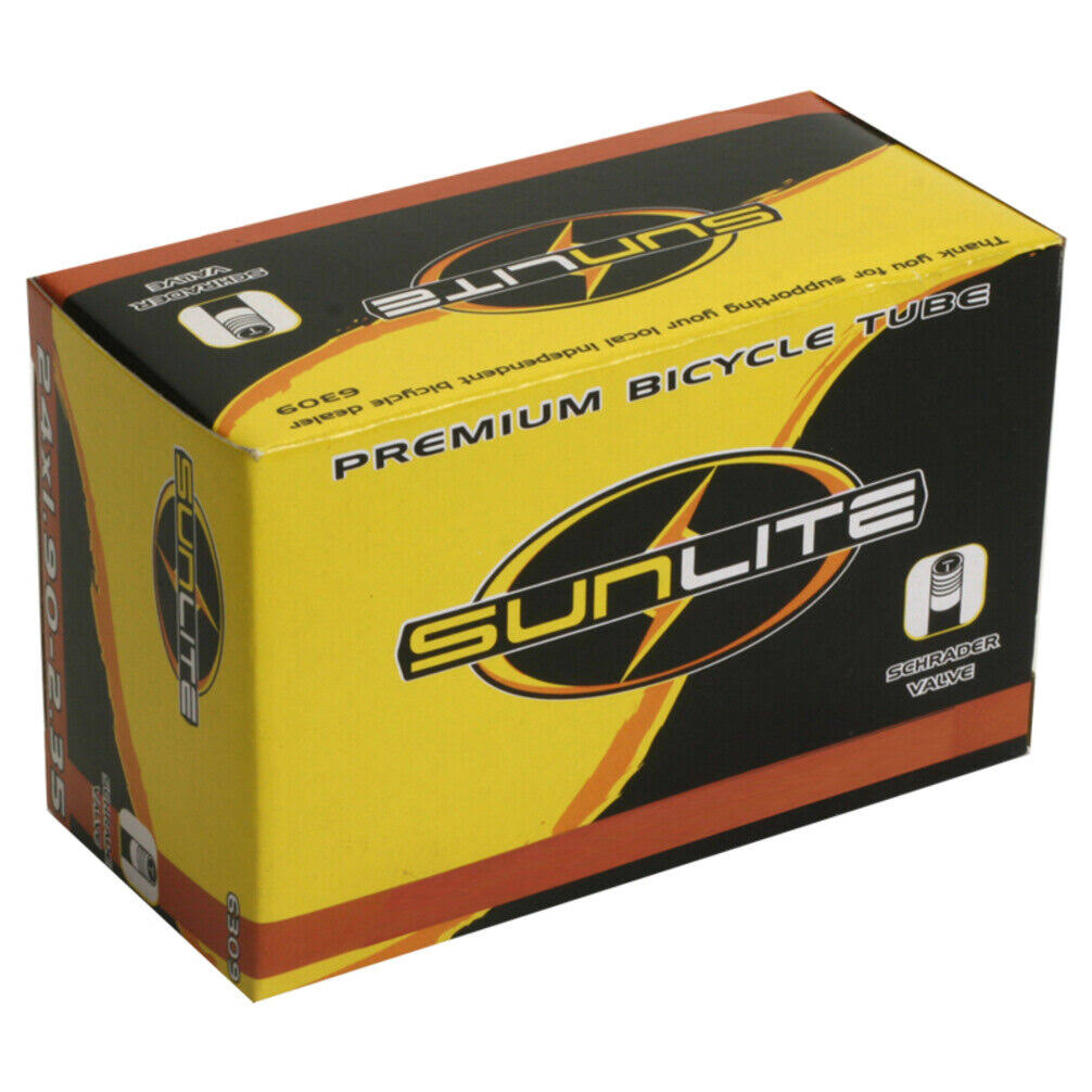 Sunlite Standard Schrader Valve Tubes - 24 x 2.75-3.00 in, 32mm Valve, Black
