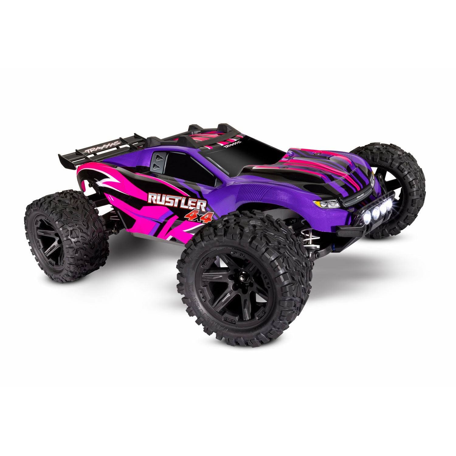 Traxxas Rustler 4X4 1/10 4WD RTR with LED’s Charger and Battery Pink