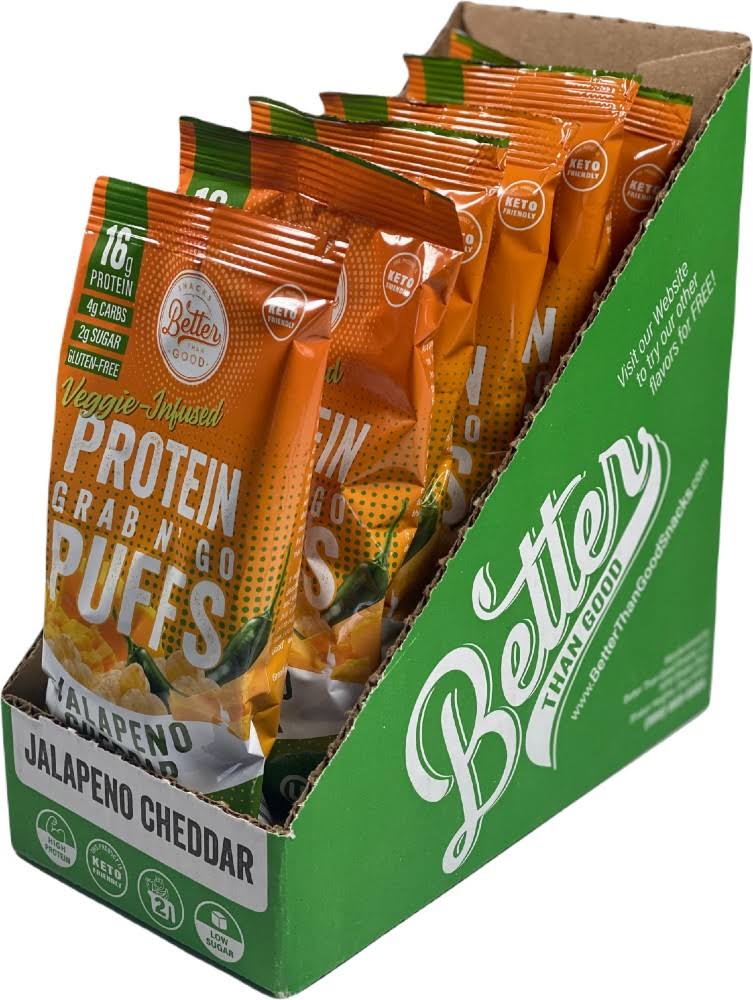 Better Than Good Foods Veggie-Infused Protein Puffs - 6 Pack Cheddar Jalapeno
