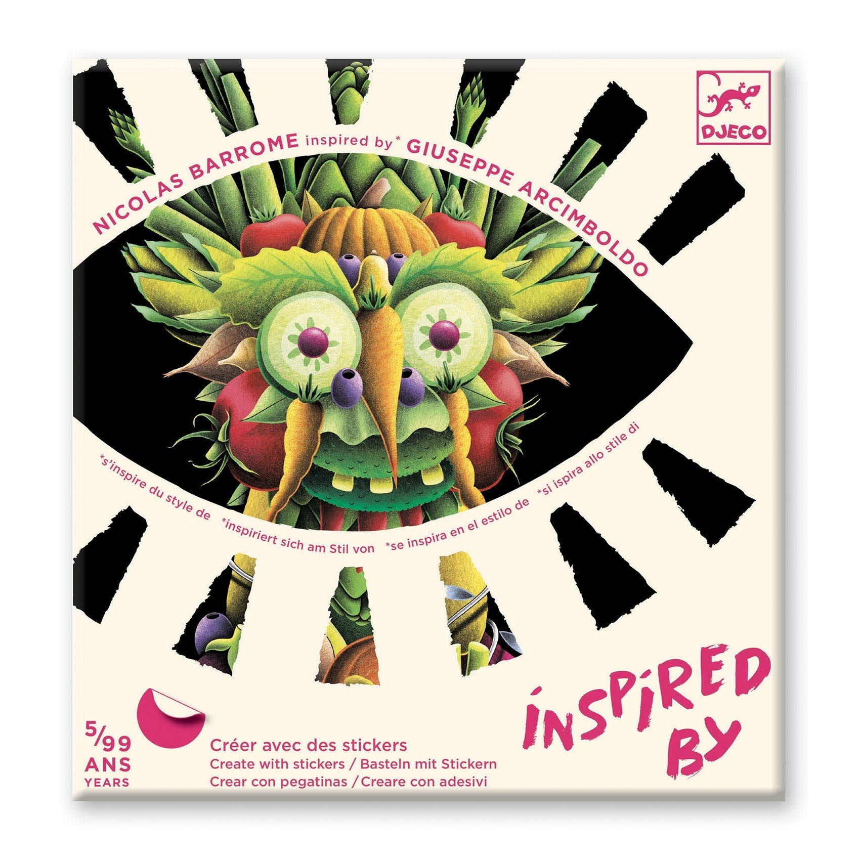 Spring Vegetables Inspired by Arcimboldo Sticker Collage Art Kit - Djeco