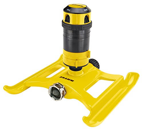 Dramm Colorstorm Gear Drive Sprinkler - Yellow, 4 Pattern