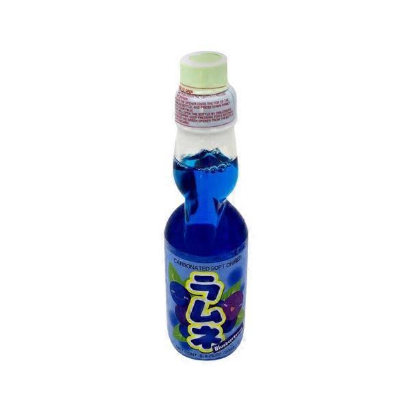 Ramune Japanese Soda Hata Carbonate Marble Soft Drink - Blueberry