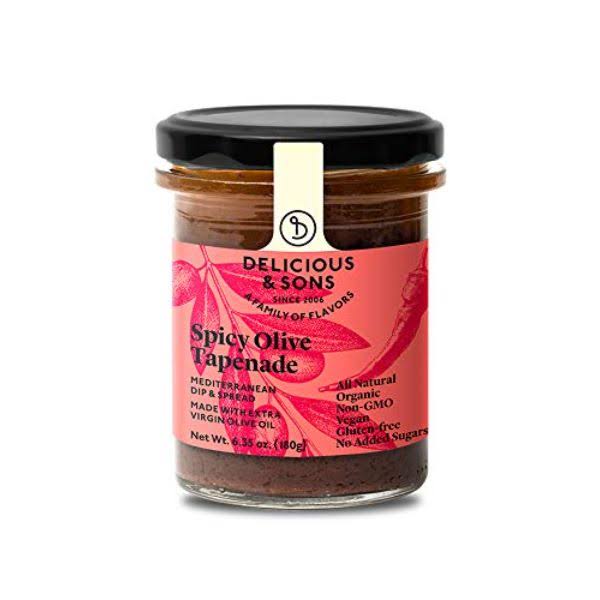 Delicious and Sons: Spread Spicy Black Olive, 6.35 oz