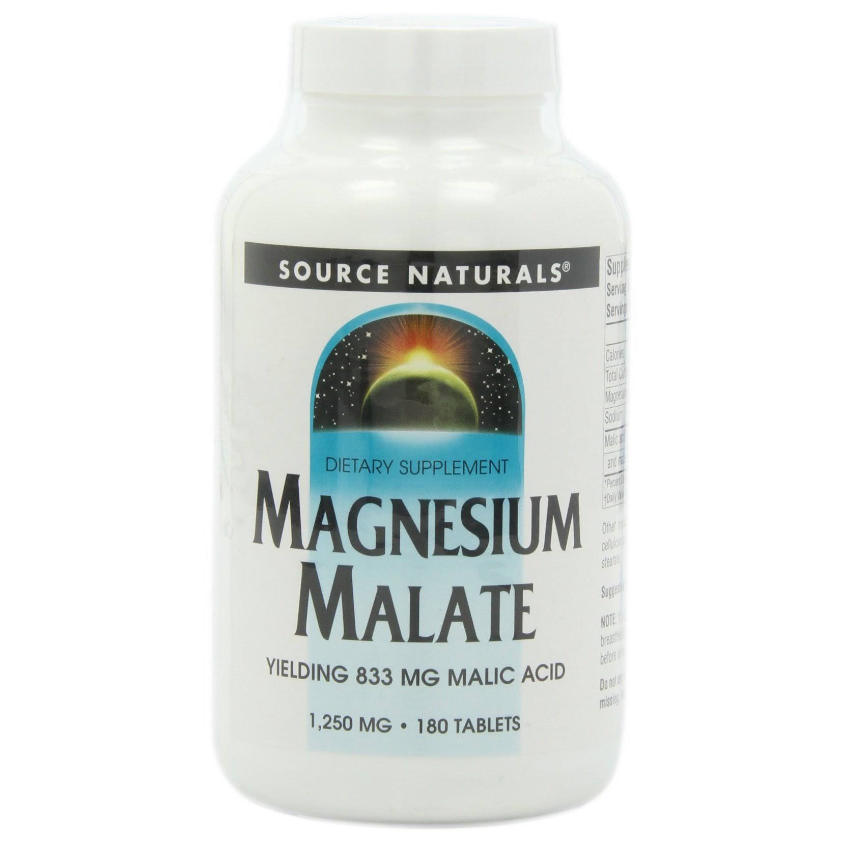 Source Naturals Magnesium Malate - 1250mg, 180 Tablets