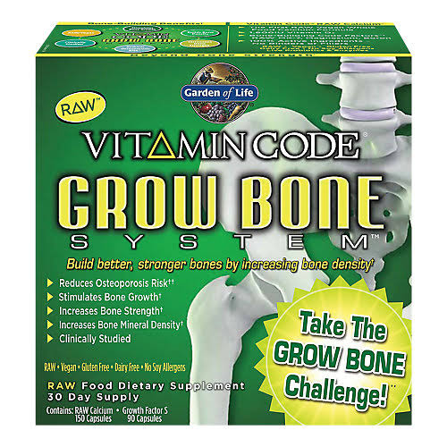 Garden of Life Vitamin Code Grow Bone System Supplement - 30 Day Supply