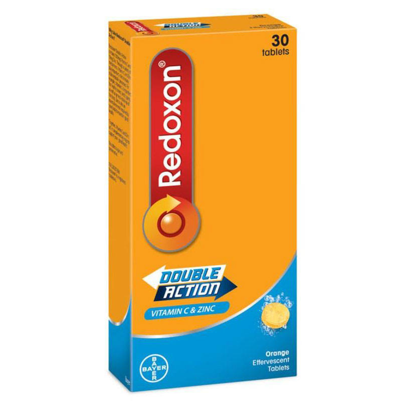 Redoxon Double Action - Vitamin C & Zinc Effervescent Tablets - 30 Tablets