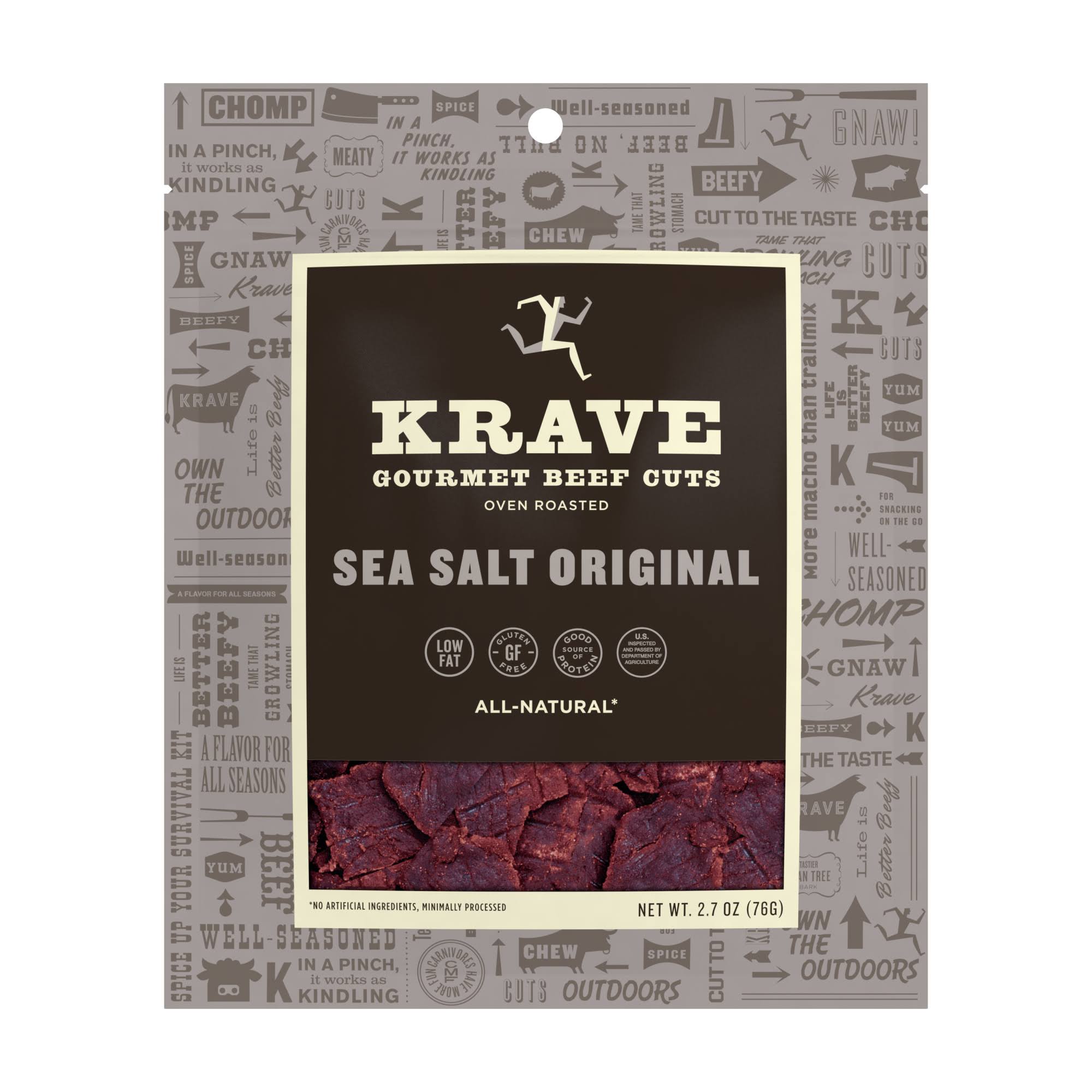 Krave Beef Jerky - Sea Salt Original, 2.7oz