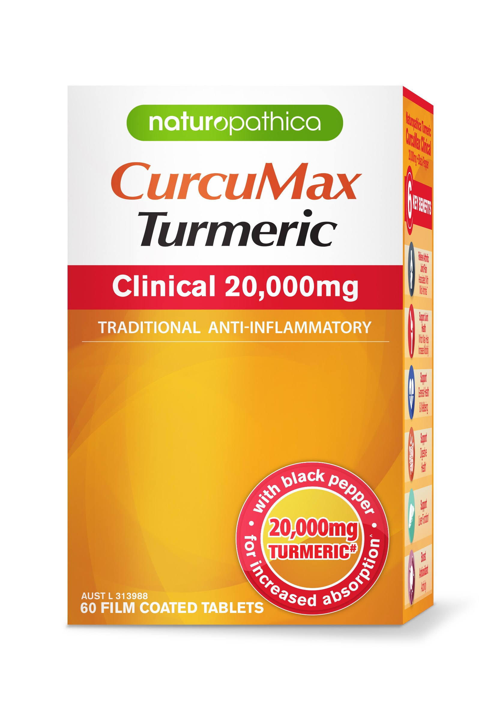 Naturopathica Curcumax Turmeric Clinical 20000mg 60 Tablets