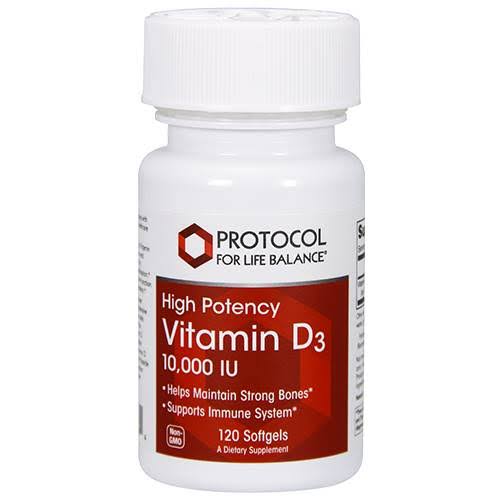 Protocol for Life Balance Vitamin D3 10000 IU 120 Softgels