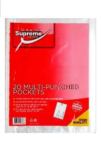 Supreme Punched Pockets 20 Pack