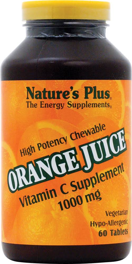 Nature's Plus Orange Juice Vitamin C - 250 mg, 90 chewable tablets