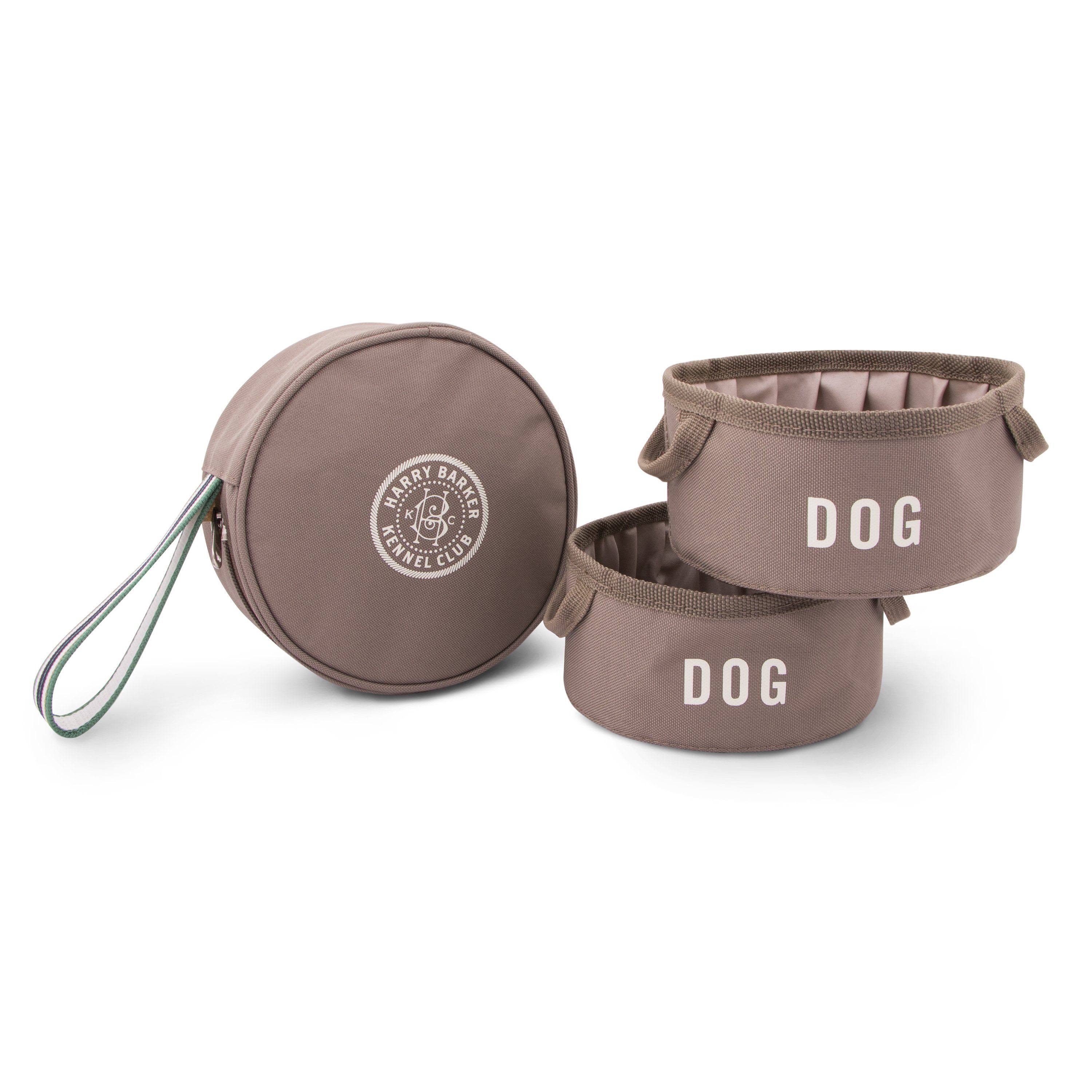 Harry Barker Kennel Club Fold-Up Travel Bowls and Case Set