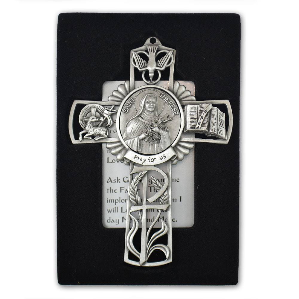 St Therese Pewter Cross | St. Patricks Guild