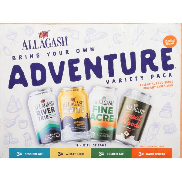 Allagash Adventure Beer, Variety Pack - 12 - 12 fl. oz cans
