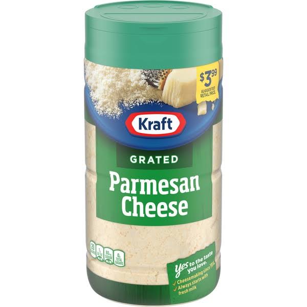 Kraft 100% Grated Parmesan Cheese, 8 oz
