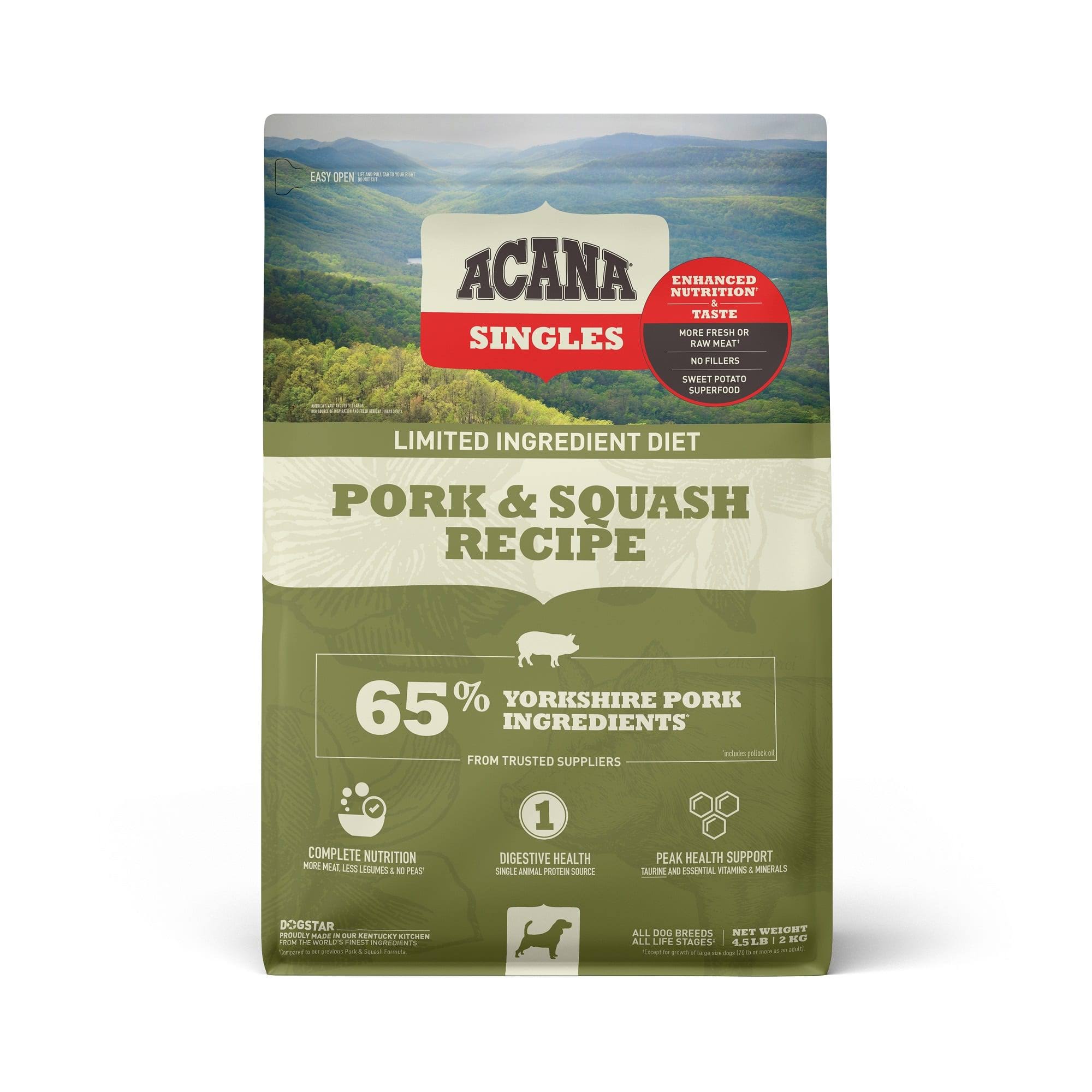 ACANA Pork & Squash Singles Dry Dog Food (4.5 lbs)