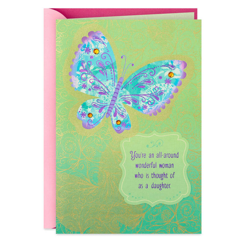 Hallmark Birthday Card, Like A Daughter Butterfly Birthday Card