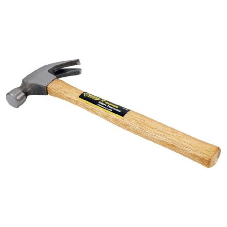 General Tech Steelgrip Claw Hammer - Hardwood Handle, 7oz