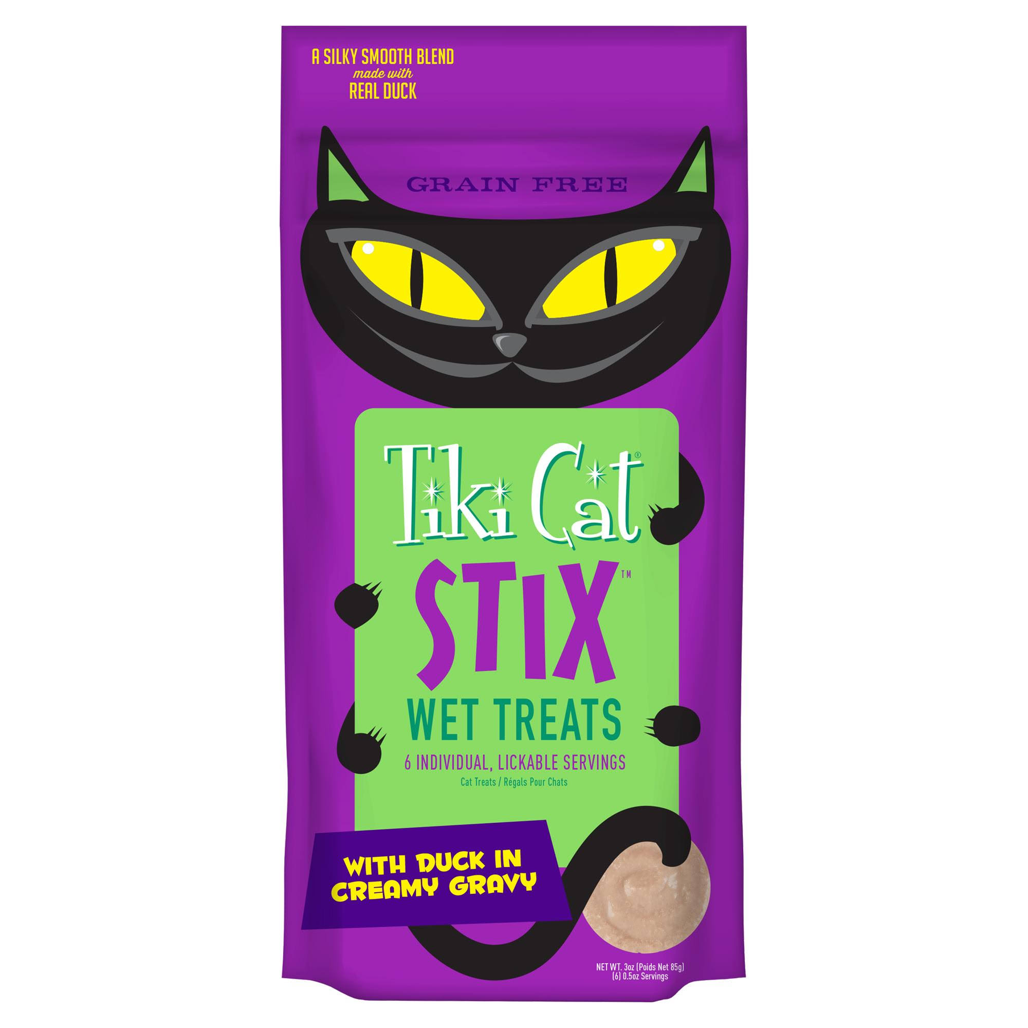 Tiki Cat Stix Duck Wet Treat in Lickable Tube for Cats - 3 oz