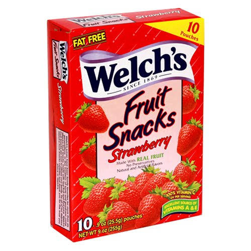 Welch's Fruit Snacks - Strawberry, 0.9oz, 10ct