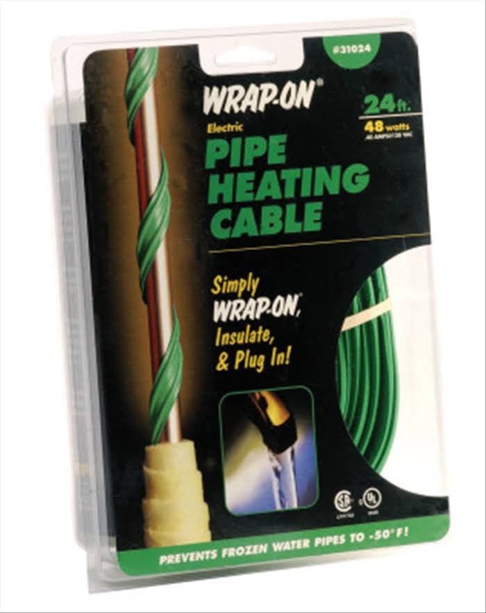 Wrap-On Pipe Heating Cable - Yellow, 13'