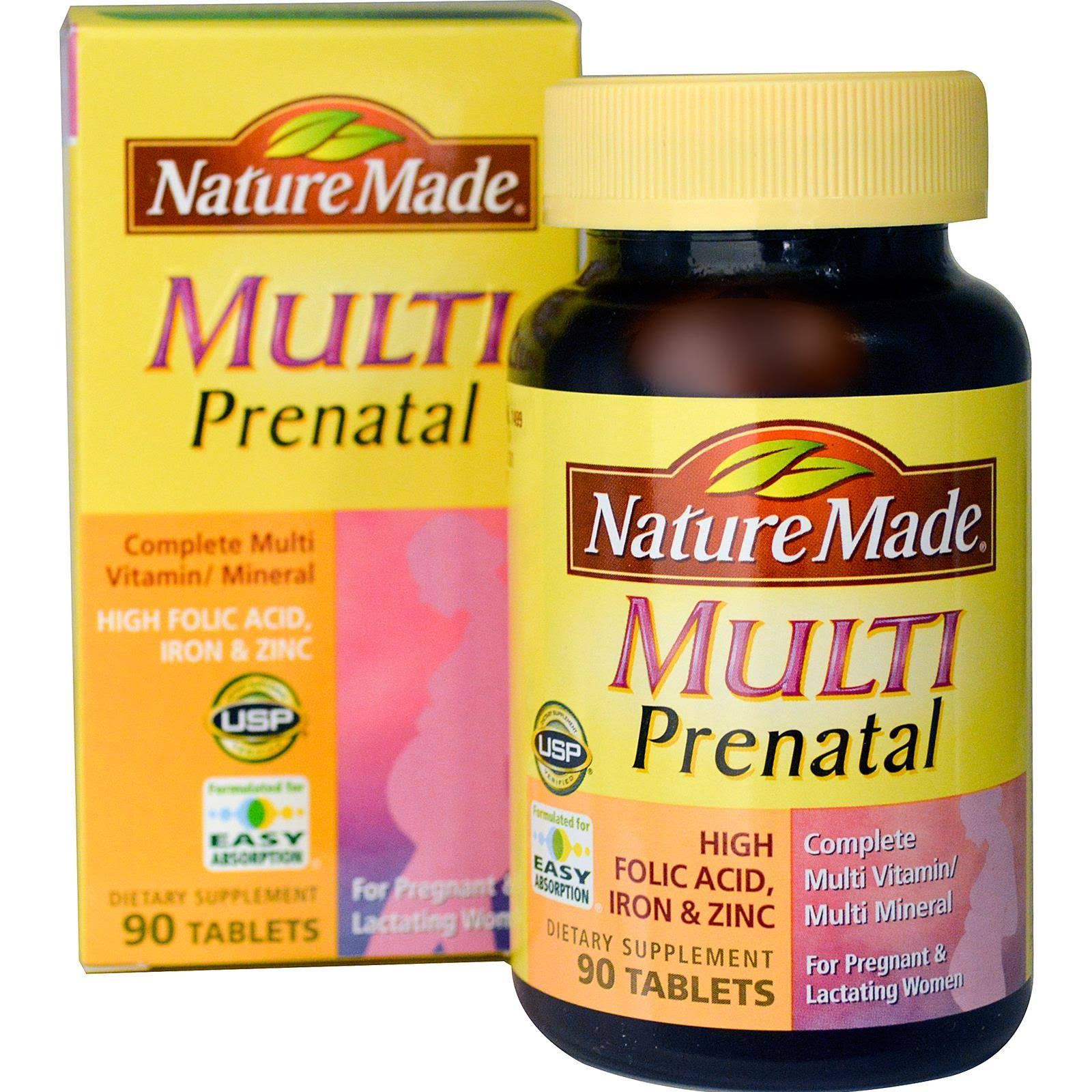Nature Made Multi Prenatal Dietary Supplement - 90 Tablets