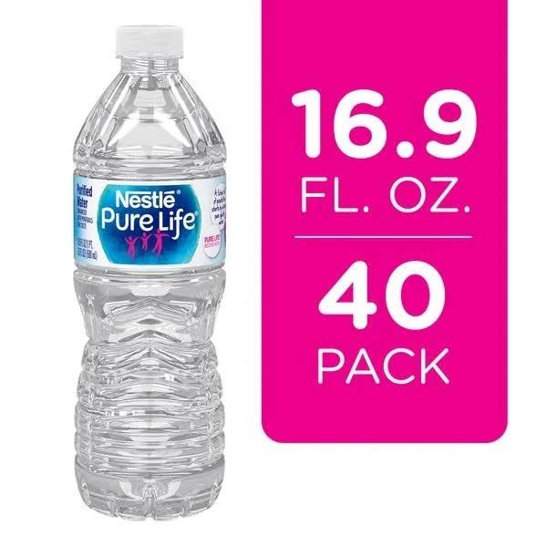 Nestle Pure Life Purified Water - 16.9oz, x40