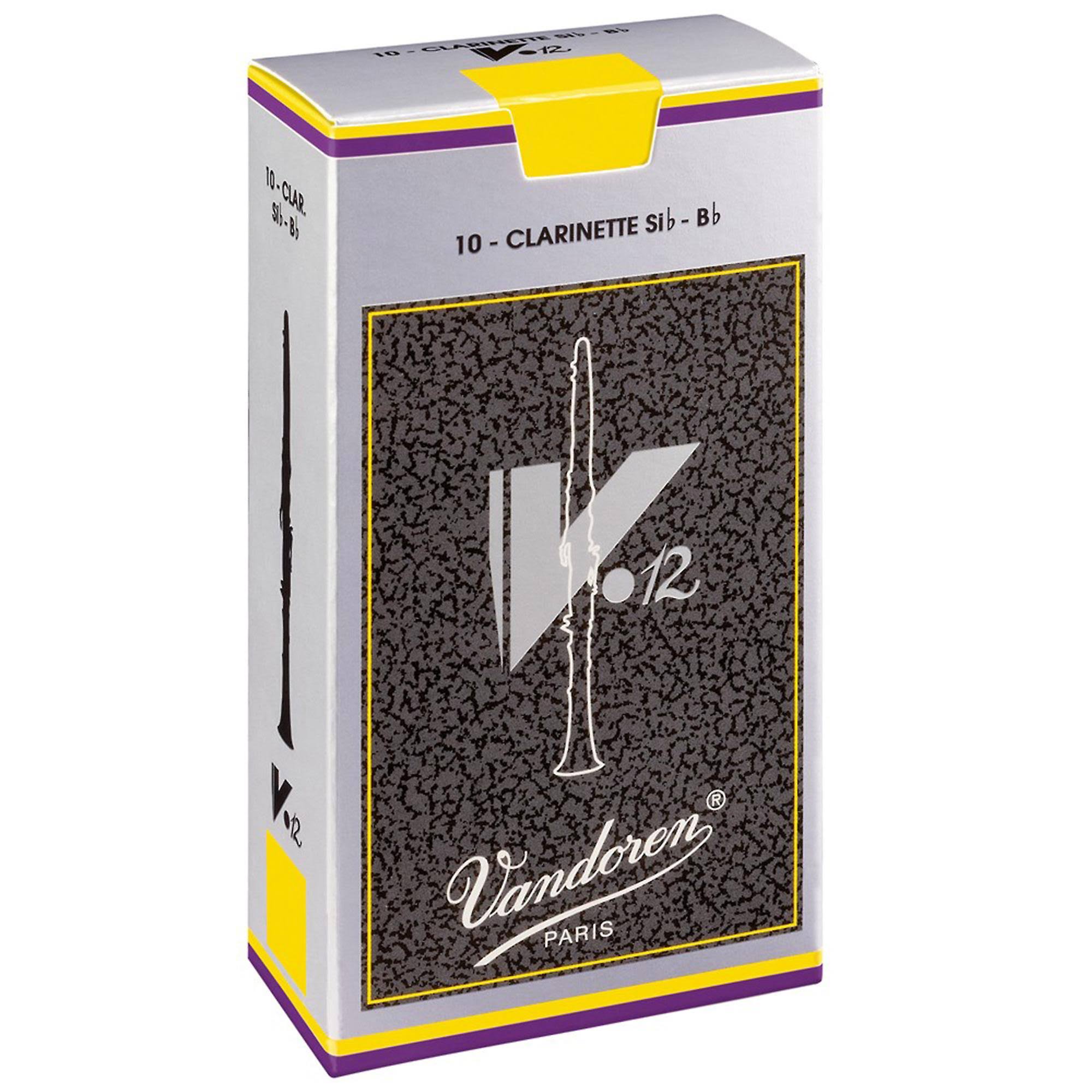 Vandoren CR1925 Bb Clarinet V.12 Reeds - Strength 2.5, Box of 10