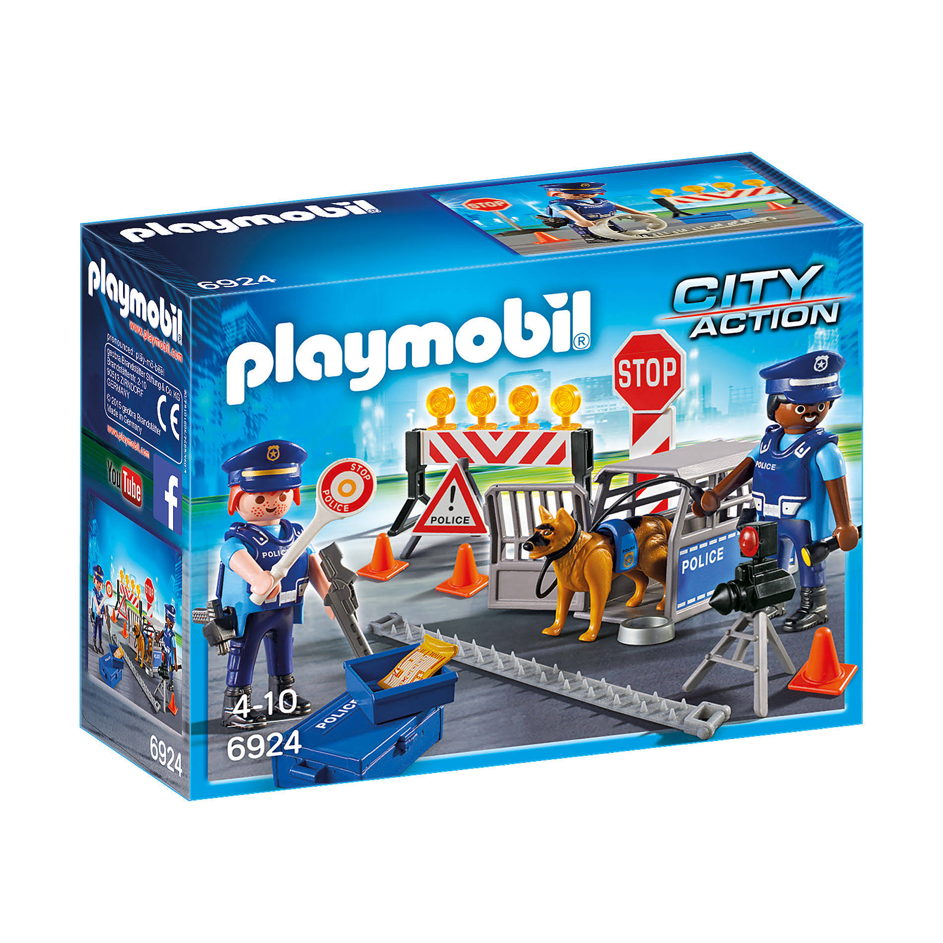 Playmobil 6924 City Action Police Roadblock Set - 20pcs