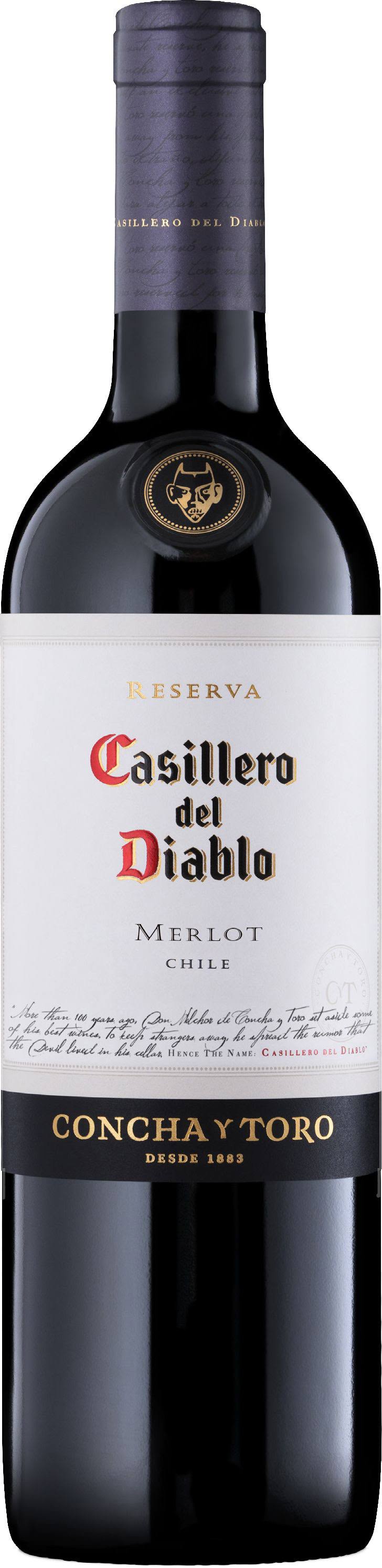 Casillero Del Diablo Merlot, Chile (Vintage Varies) - 750 ml bottle