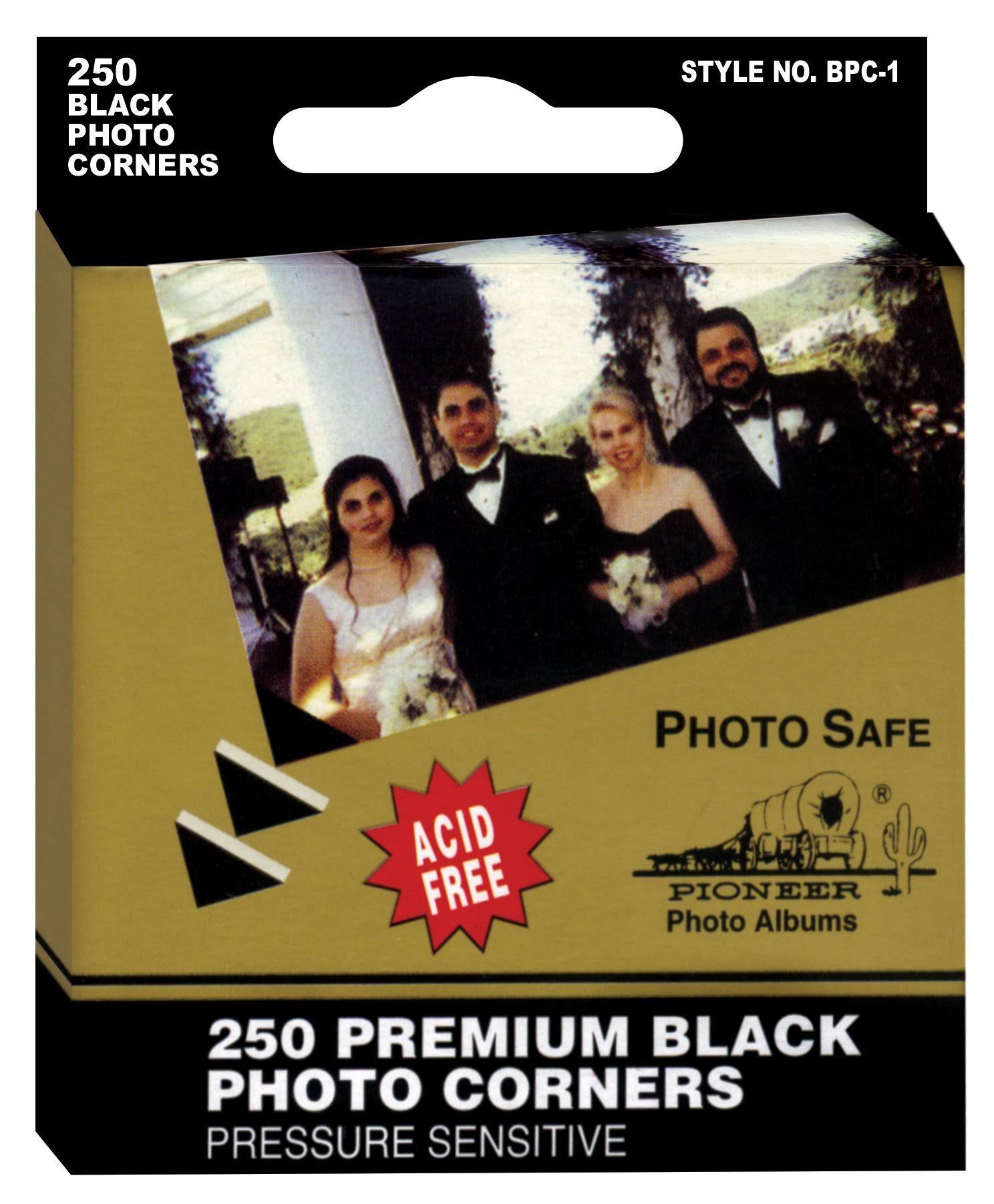 Premium Photo Corners Self Adhesive - Black, 250 Count