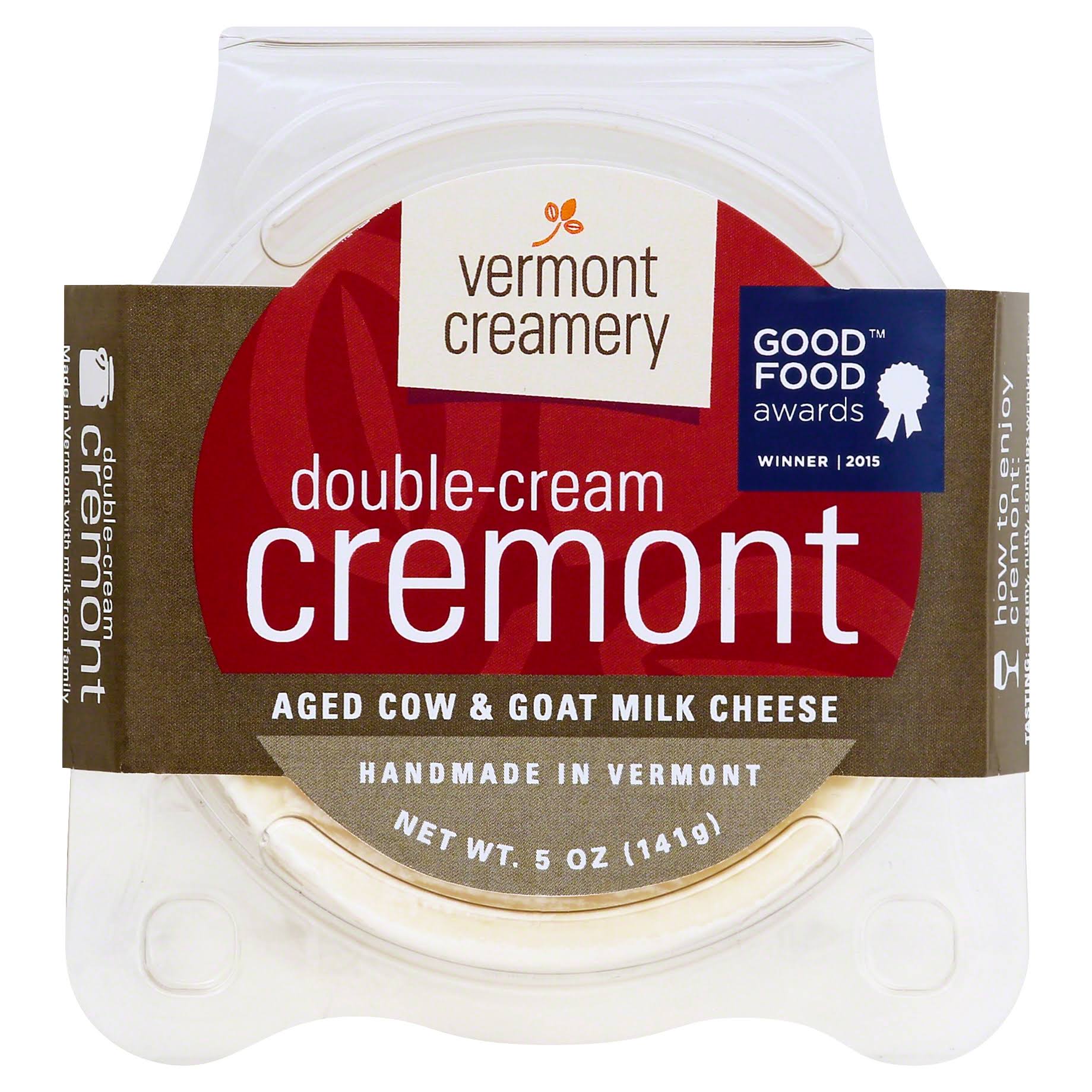 Vermont Creamery Cheese, Double-Cream Cremont - 5 oz