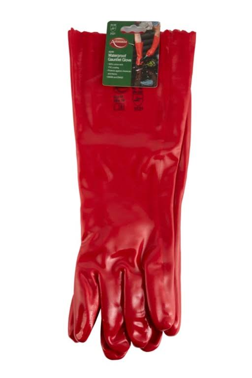 Supagarden PVC Gauntlet Gloves - Red
