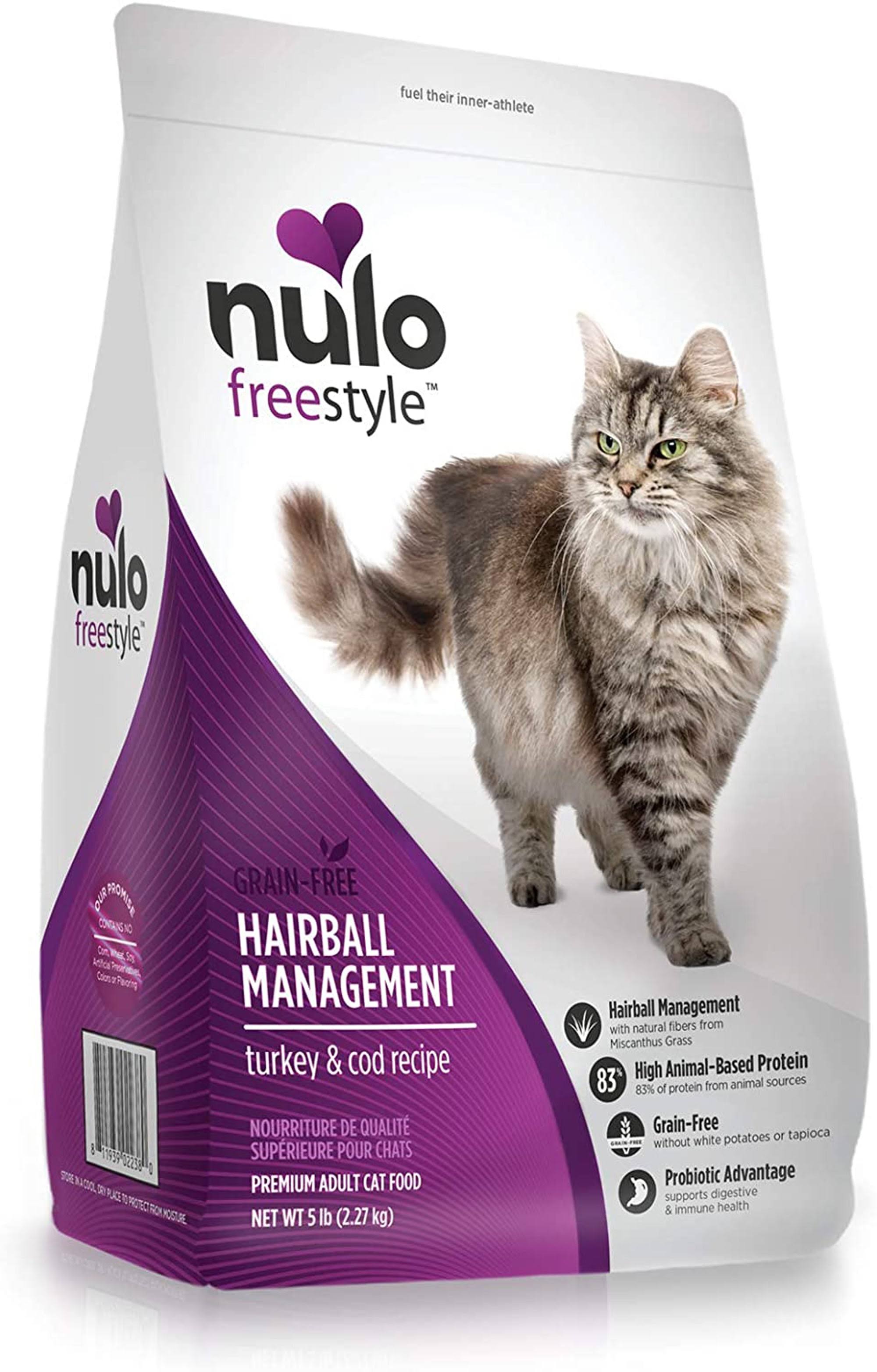 Nulo Freestyle Hairball Management Turkey & Cod Cat Food 5lb